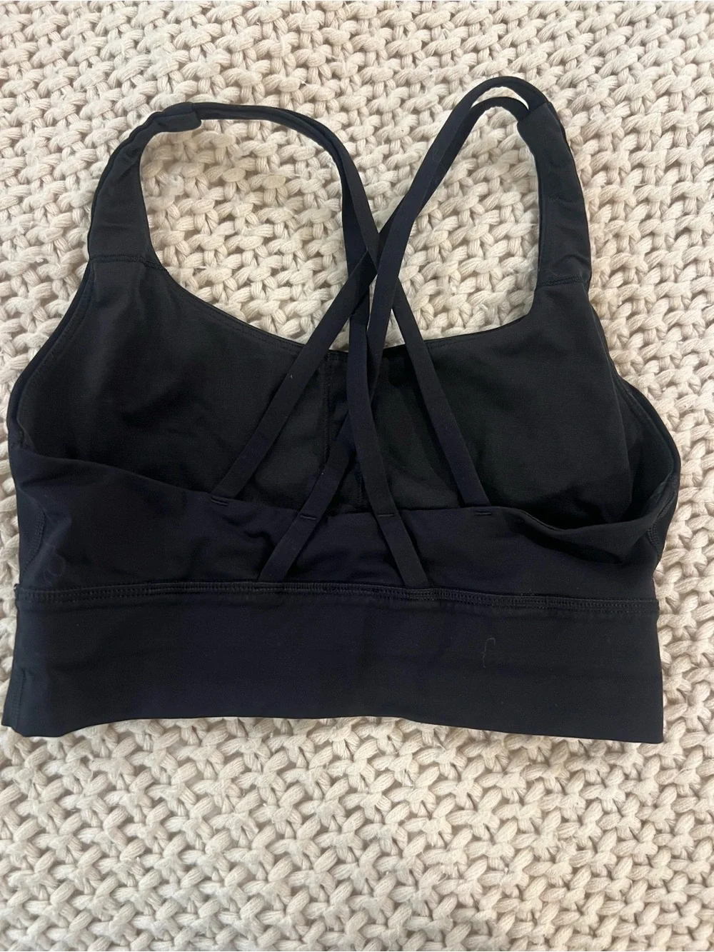 Lululemon black energy long line sports bra